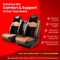 Dr. Ortho Car Cushion & Neck Rest Combo