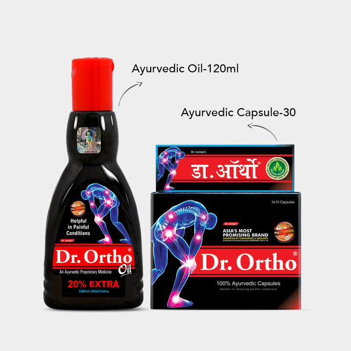 Combo for Body Muscle Pain (Oil 120ml + 30 Capsules)