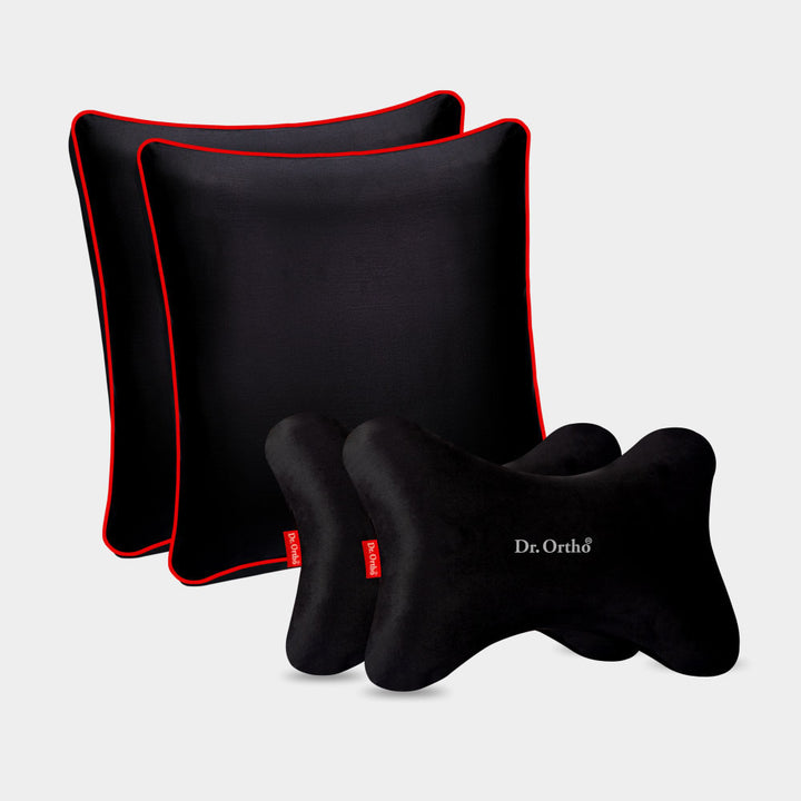 Dr. Ortho Car Cushion & Neck Rest Combo