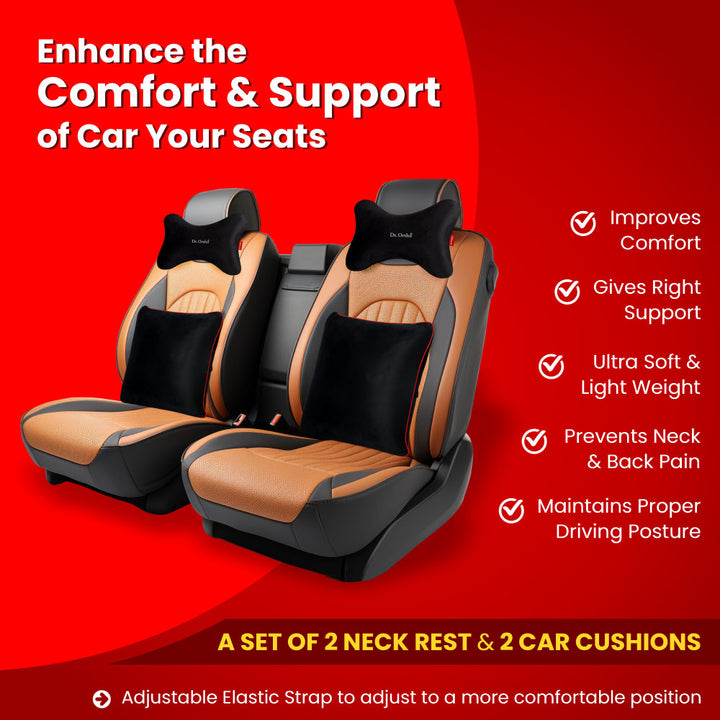 Dr. Ortho Car Cushion & Neck Rest Combo