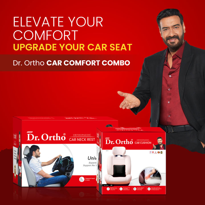 Dr. Ortho Car Cushion & Neck Rest Combo