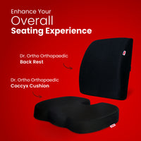Dr.  Ortho Back Support and Coccyx Cushion Combo