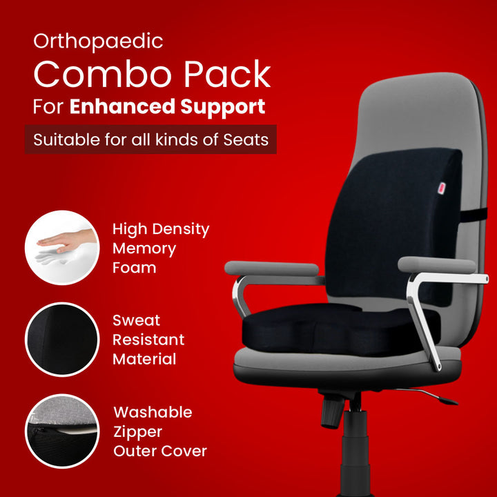 Dr.  Ortho Back Support and Coccyx Cushion Combo