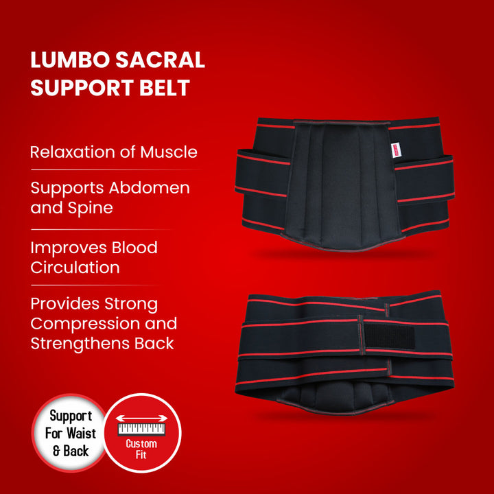 Dr Cetus Lumbar Support LS Belt for Back Pain Relief for Women and Men.  Belt With