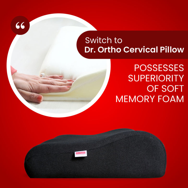 Cervical Pillow for Neck Pain  Shop Orthopaedic Pillow Online - Dr. Ortho  Orthopaedic Cervical Pillow