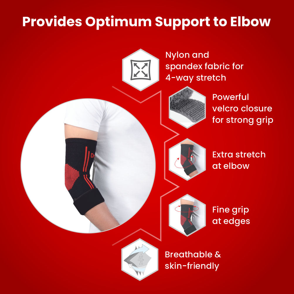 Left Elbow Support Adjustable Elbow Support | Joint Stability for Work and Exercise – Dr ...