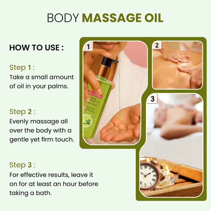 Lime & Basil Body Massage Oil - 250ml